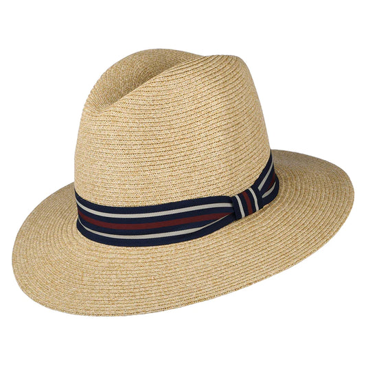 Antigua Toyo Straw Fedora Hat - Natural