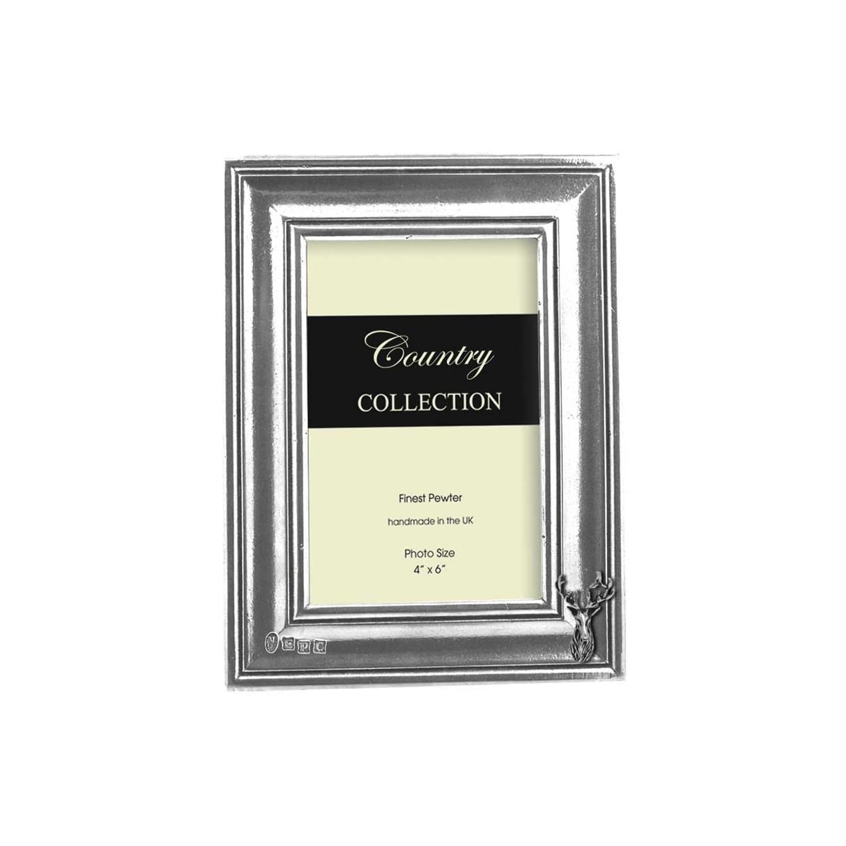 English Pewter Company Photo Frame- Stag 6'' x 4''