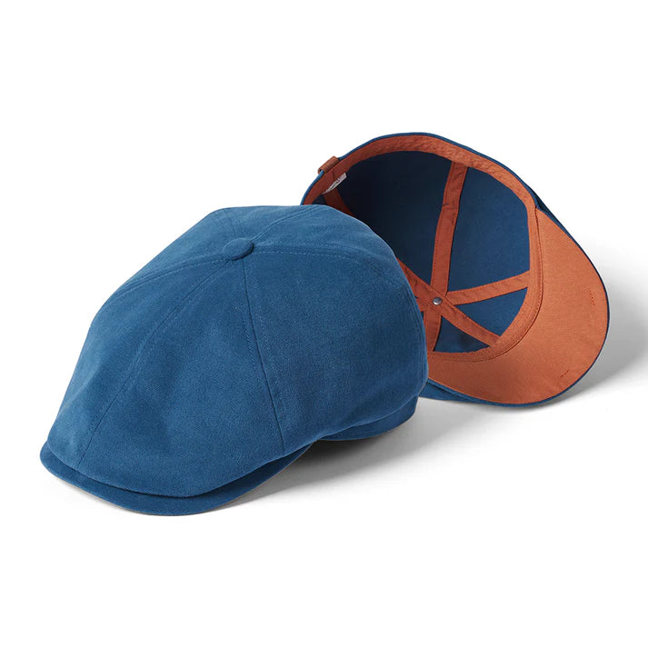 Failsworth Hat - Hudson Cotton Canvas Newsboy Cap - Teal / Clay