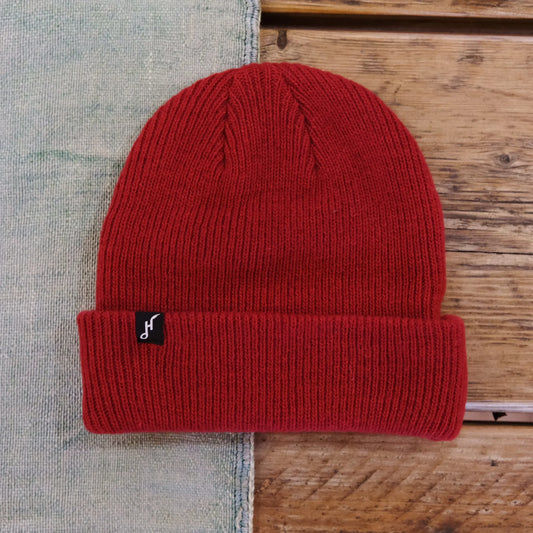 Hoy Classics Merino Wool Beanie - Fire Brick