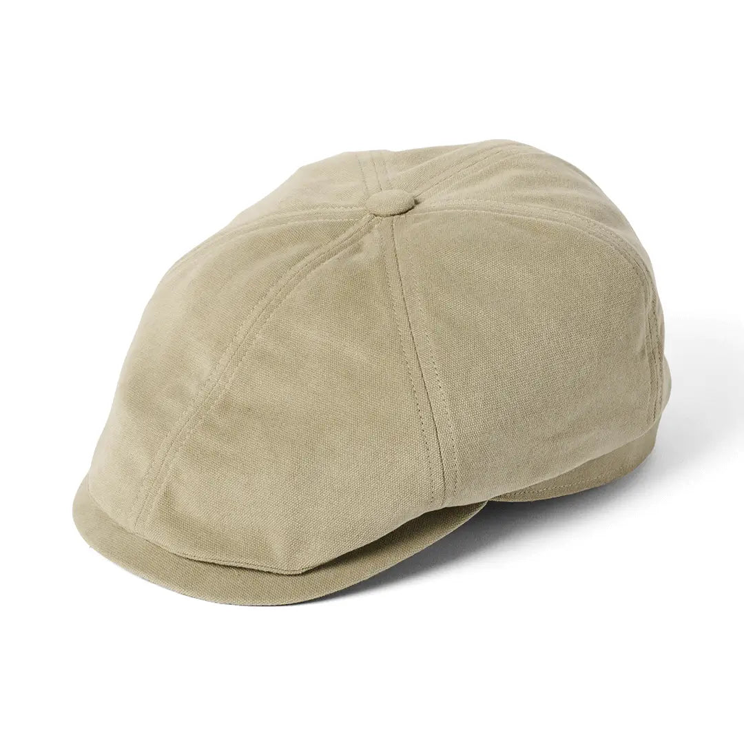 Failsworth Hat - Hudson Cotton Canvas Newsboy Cap - Sage / Khaki