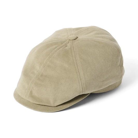 Failsworth Hat - Hudson Cotton Canvas Newsboy Cap - Sage / Khaki