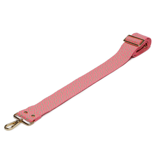 Elie Beaumont Crossbody Strap- Pink Knitted