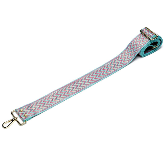 Elie Beaumont Crossbody Strap- Aqua Grecian