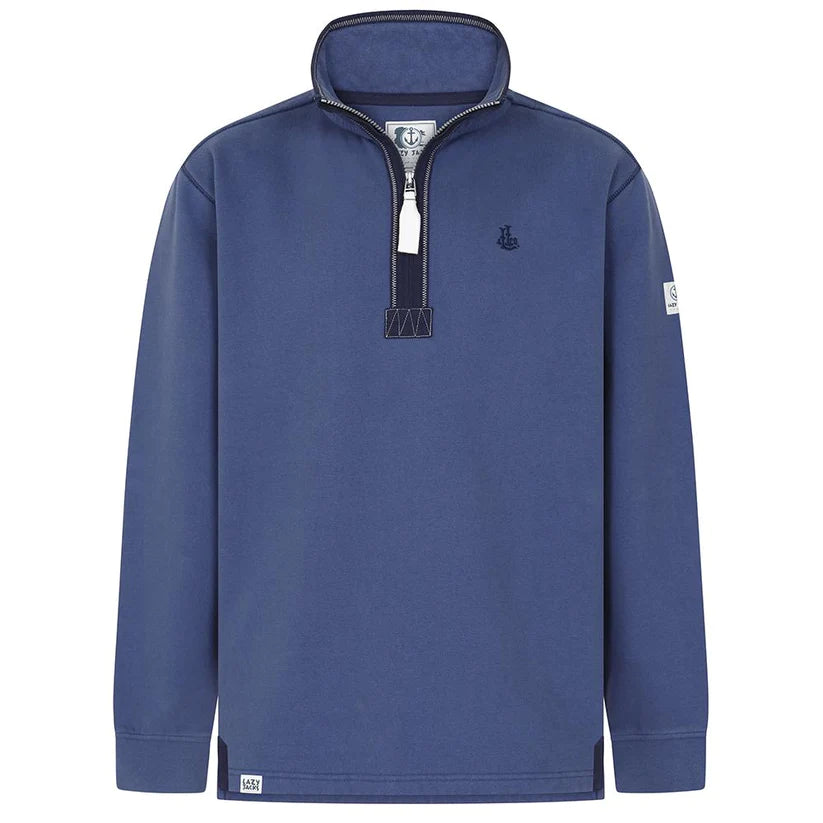 Men's 1/4 Zip Sweatshirt - Denim