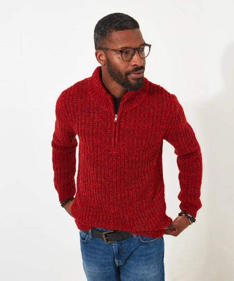 Shore Funnel Knit- Red