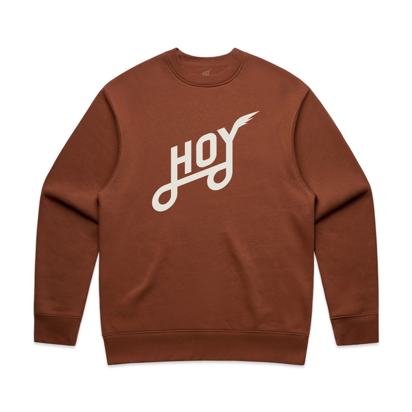 Hoy Classics Crew Neck Sweater - Rust/Natural