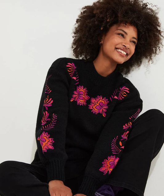 Stunning Florals Embroidered Jumper