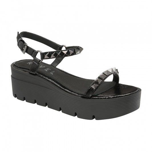 Manilla Flatform Sandals in Black