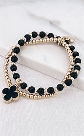 Envy Twin Bobble Black Clover Bracelet