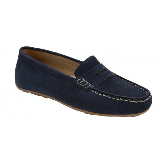 Navy Suede Corry Loafers