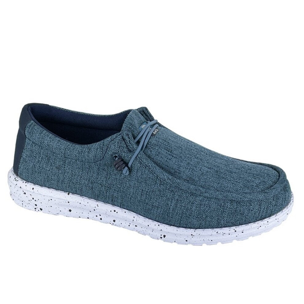 Dek Super Lightweight Elastic Lace Memory Foam Slip On- Blue