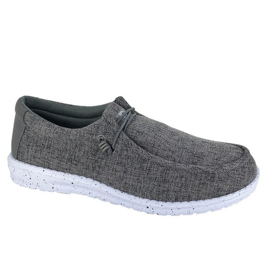 Dek Super Lightweight Elastic Lace Memory Foam Slip On- Grey